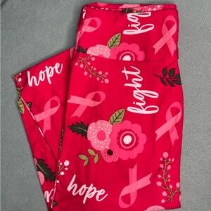 Lularoe Breast Cancer Awareness legging ONE size BRAND NEW